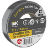 IEK Изолента 0,15х19мм серая 25м