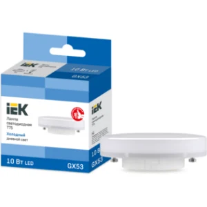 IEK Лампа светодиодная T75 таблетка 10Вт 230В 6500К GX53 - LLE-T80-10-230-65-GX53 IEK Лампа светодиодная T75 таблетка 10Вт 230В 6500К GX53 - LLE-T80-10-230-65-GX53