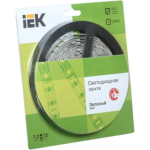 IEK Лента светодиодная 5м блистер LSR-5050G30-7,2-IP20-12V - LSR2-5-030-20-1-05 IEK Лента светодиодная 5м блистер LSR-5050G30-7,2-IP20-12V - LSR2-5-030-20-1-05