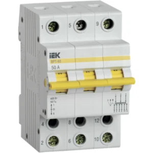 IEK Выключатель-разъединитель трехпозиционный ВРТ-63 3P 50А - MPR10-3-050 IEK Выключатель-разъединитель трехпозиционный ВРТ-63 3P 50А - MPR10-3-050