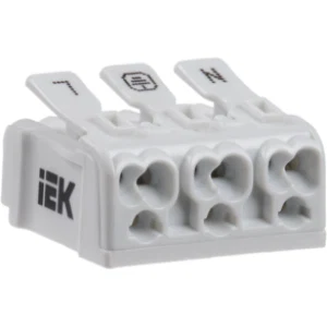 IEK Клемма пружинная соединительная КСП3-L+N+PE - UKZ-B06-3P-F0-E0-10 IEK Клемма пружинная соединительная КСП3-L+N+PE - UKZ-B06-3P-F0-E0-10