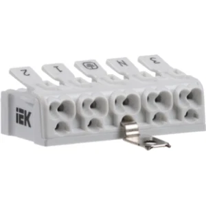 IEK Клемма пружинная соединительная КСПз5-3L+N+PE - UKZ-B06-5P-F0-E1-10 IEK Клемма пружинная соединительная КСПз5-3L+N+PE - UKZ-B06-5P-F0-E1-10